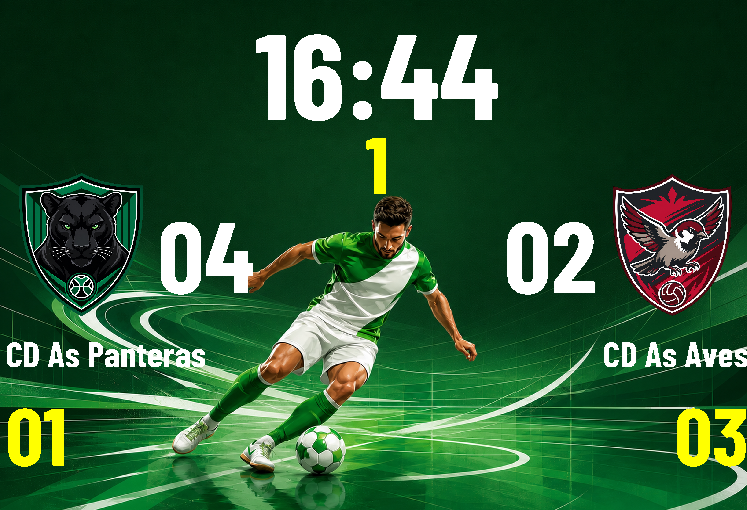 Marcador PlayChrono configurado para um jogo de futsal